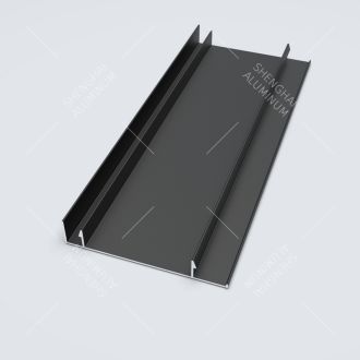 Rodapie Aluminio Anodizado en Negro de 2.5 metros