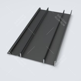 Rodapie Aluminio Anodizado en Negro de 2.5 metros