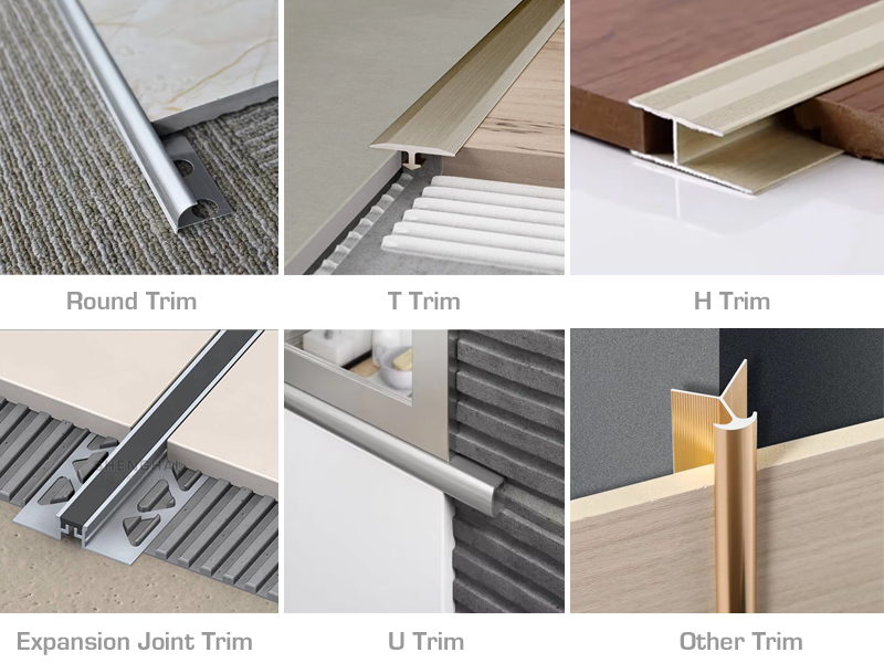 Standard Types of Aluminum Profile Trim Shape