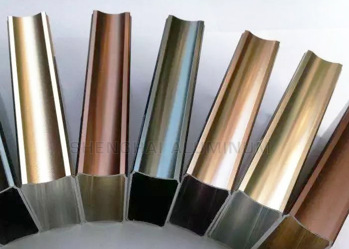 perfiles de extrusión de aluminio con acabado anodizado